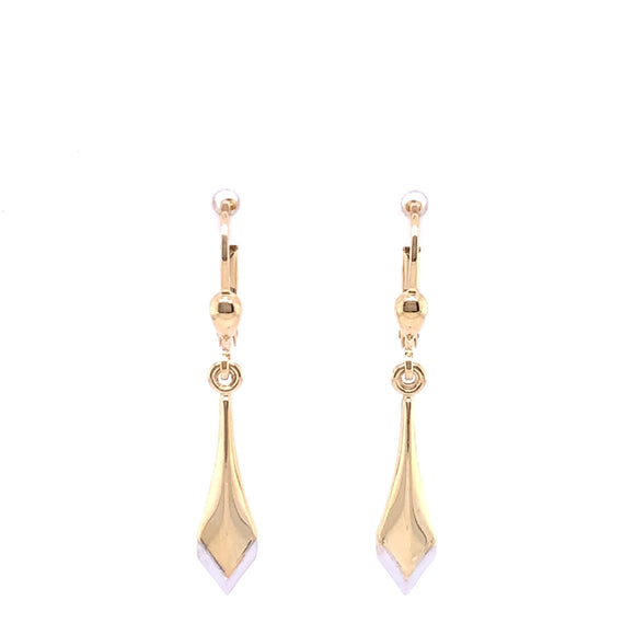 9ct Gold Long Teardrop Earrings GE937