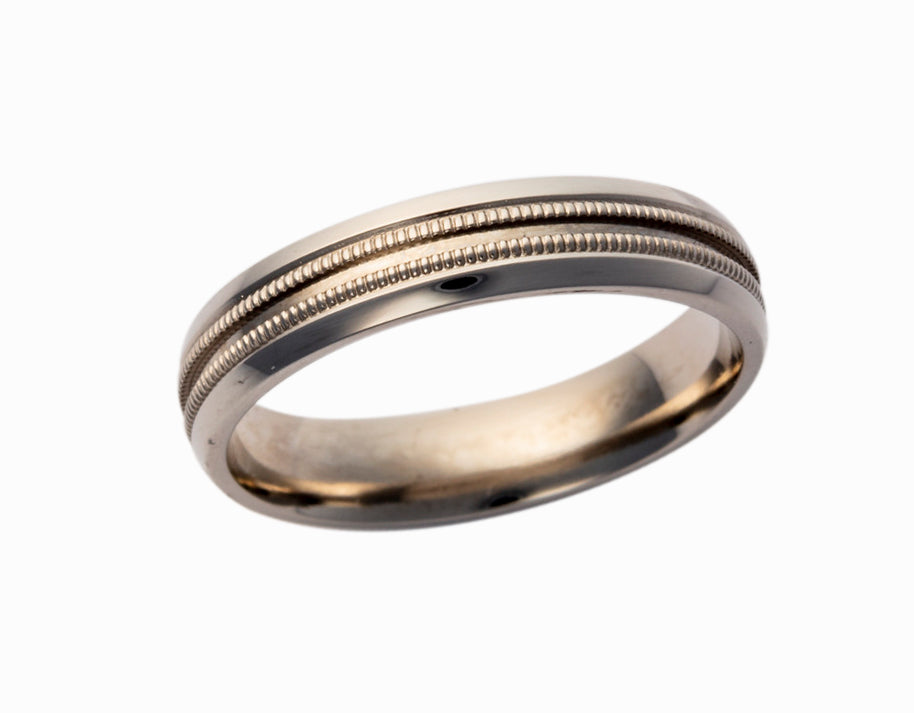 Men's 5mm Wedding Band Pattern 12