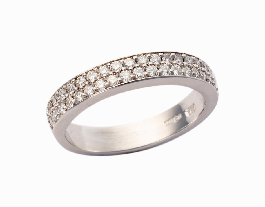 Ladies 3.8mm Diamond-set Wedding Ring Pattern MM001