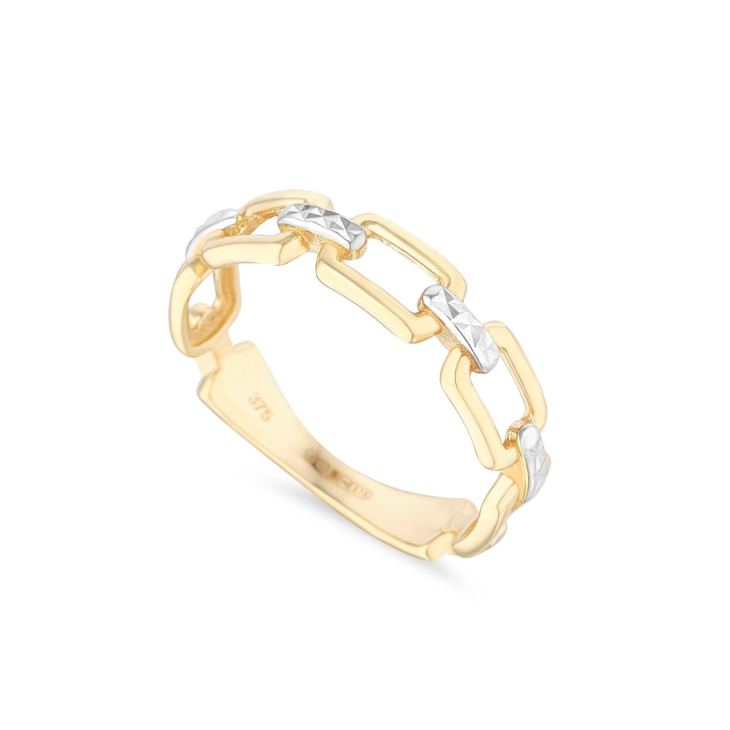9ct Gold Chain Link Ring GR417