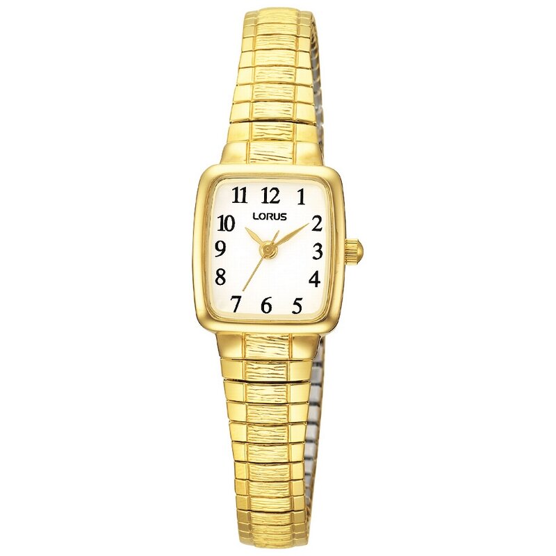 LORUS LADIES EXPANDING BRACELET GP WHITE FULL FIGURE RG314AX9