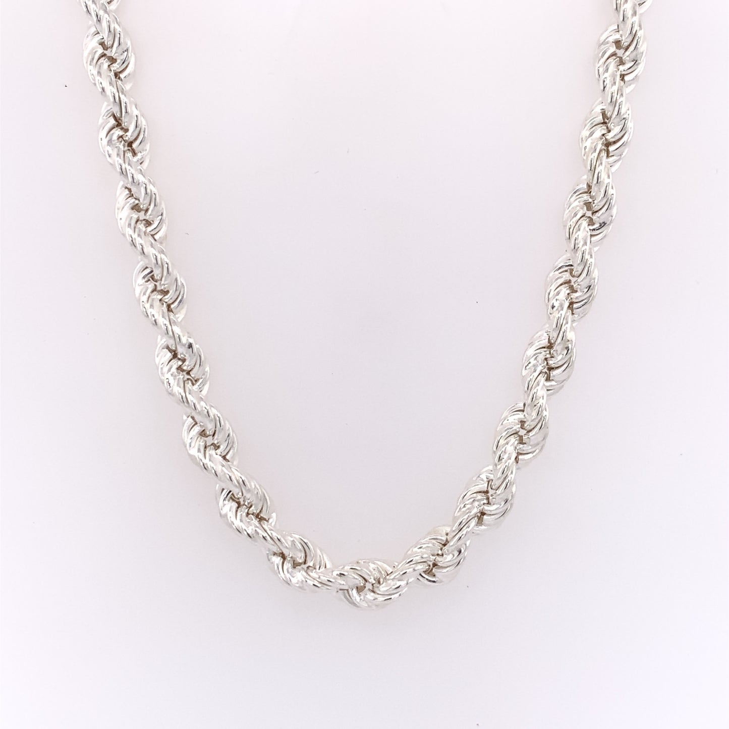 Sterling Silver Hollow Rope Chain Necklace SLG900