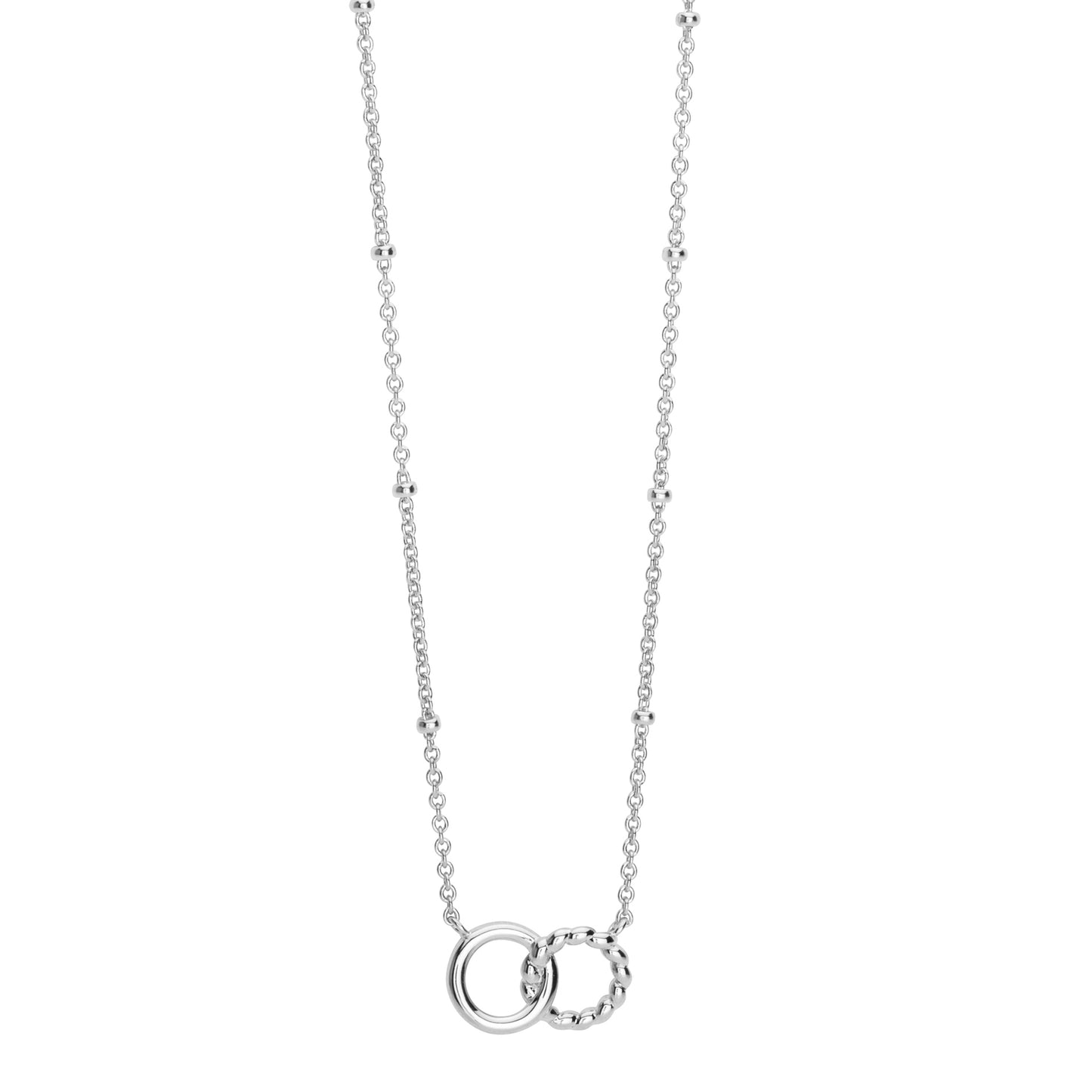 Sterling Silver Very Petite Circles Necklace