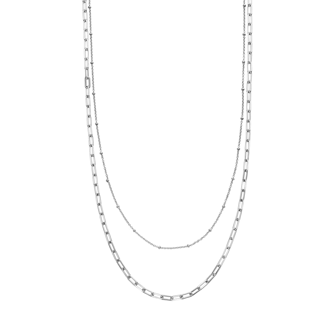 VIVID CHAINS NECKLACE DUO SILVER ST1954