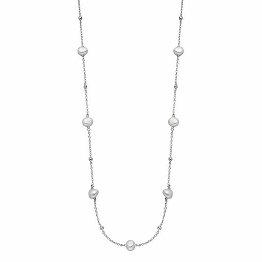 Silver Baroque Pearl Necklace ST2111