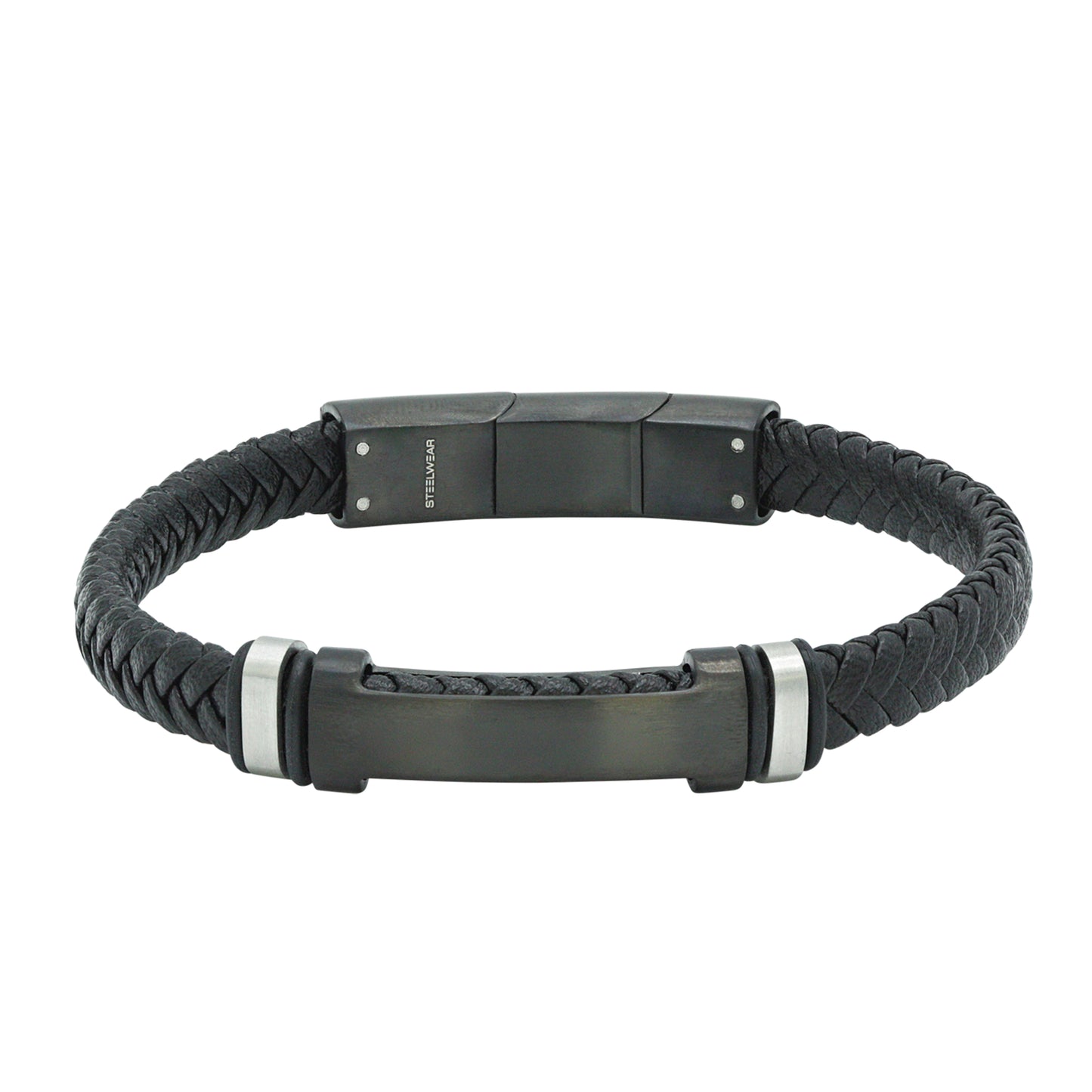 Steelwear London Men's Leather Bracelet Black SW-645