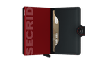 Secrid Miniwallet Matte Black & Red Leather