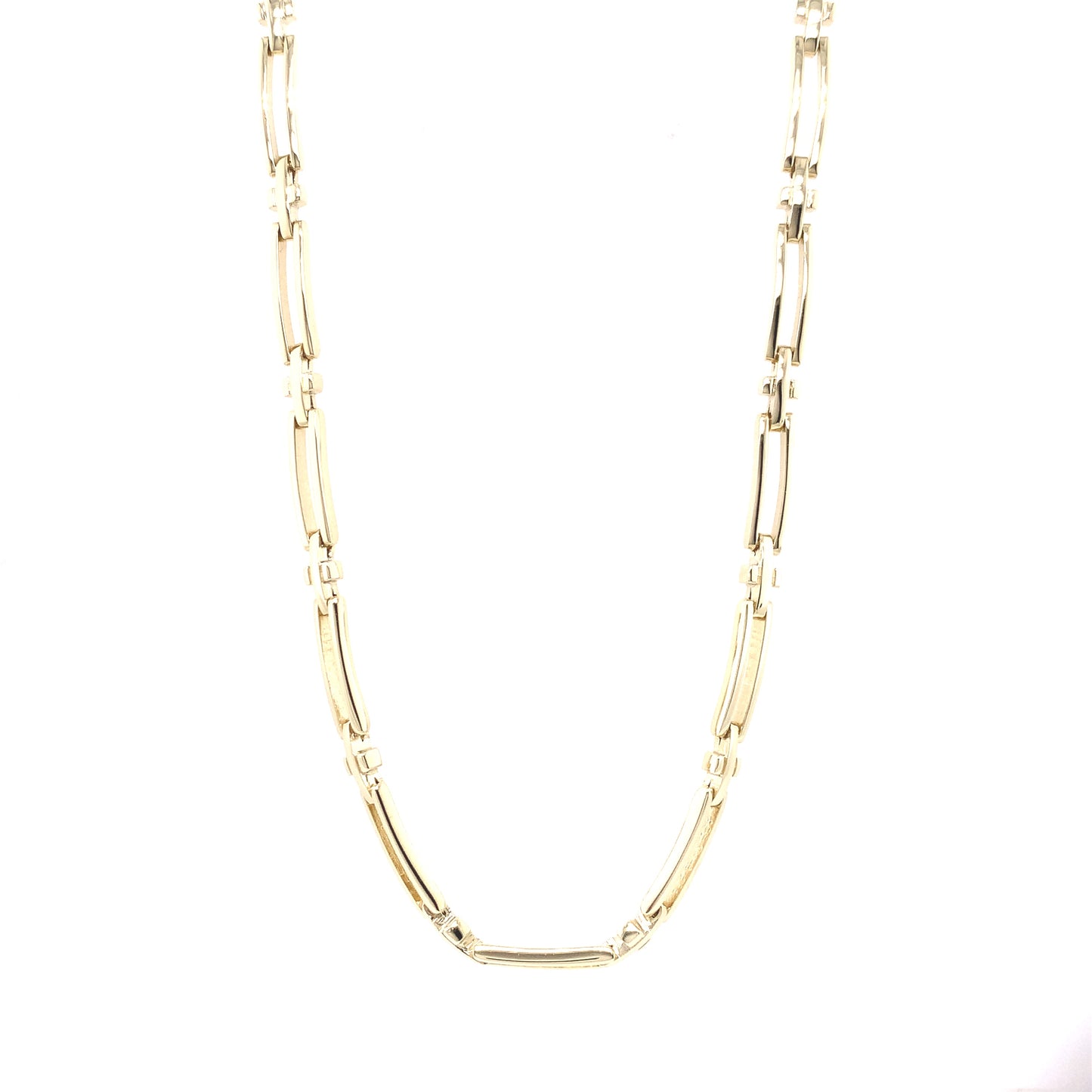 9ct Gold Double Bar Link Necklet GN138