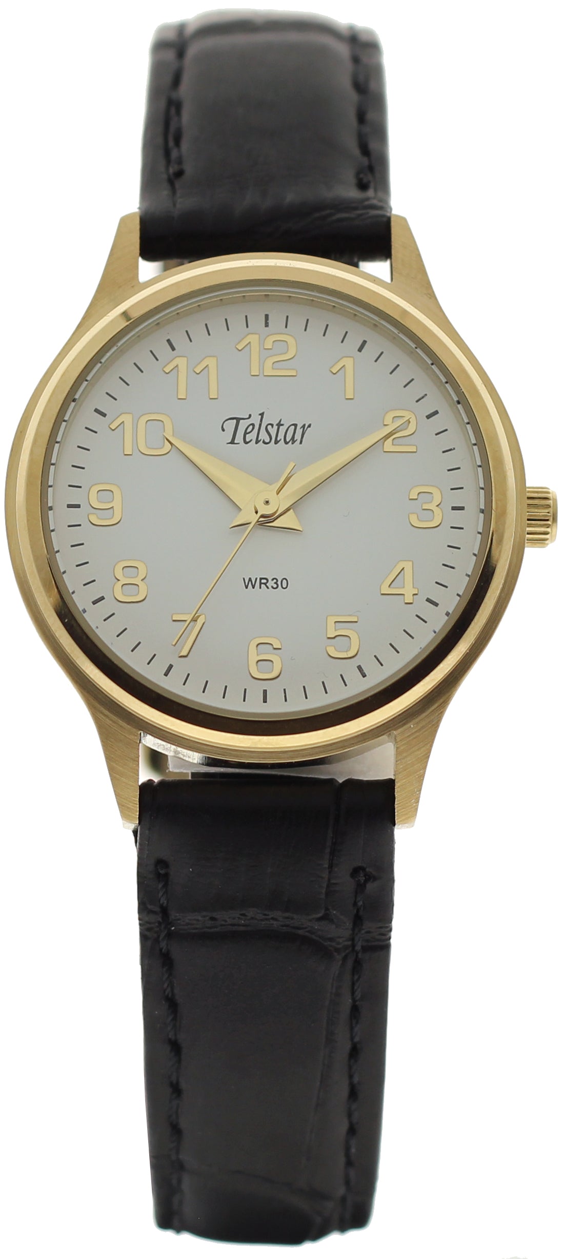 Telstar Women's Gold Black Strap Watch