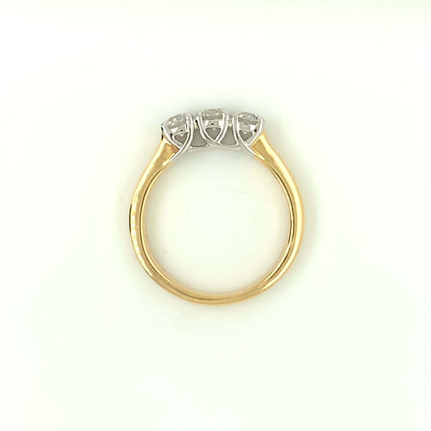 18ct Gold Diamond 0.75ct Trilogy Ring Z10/7