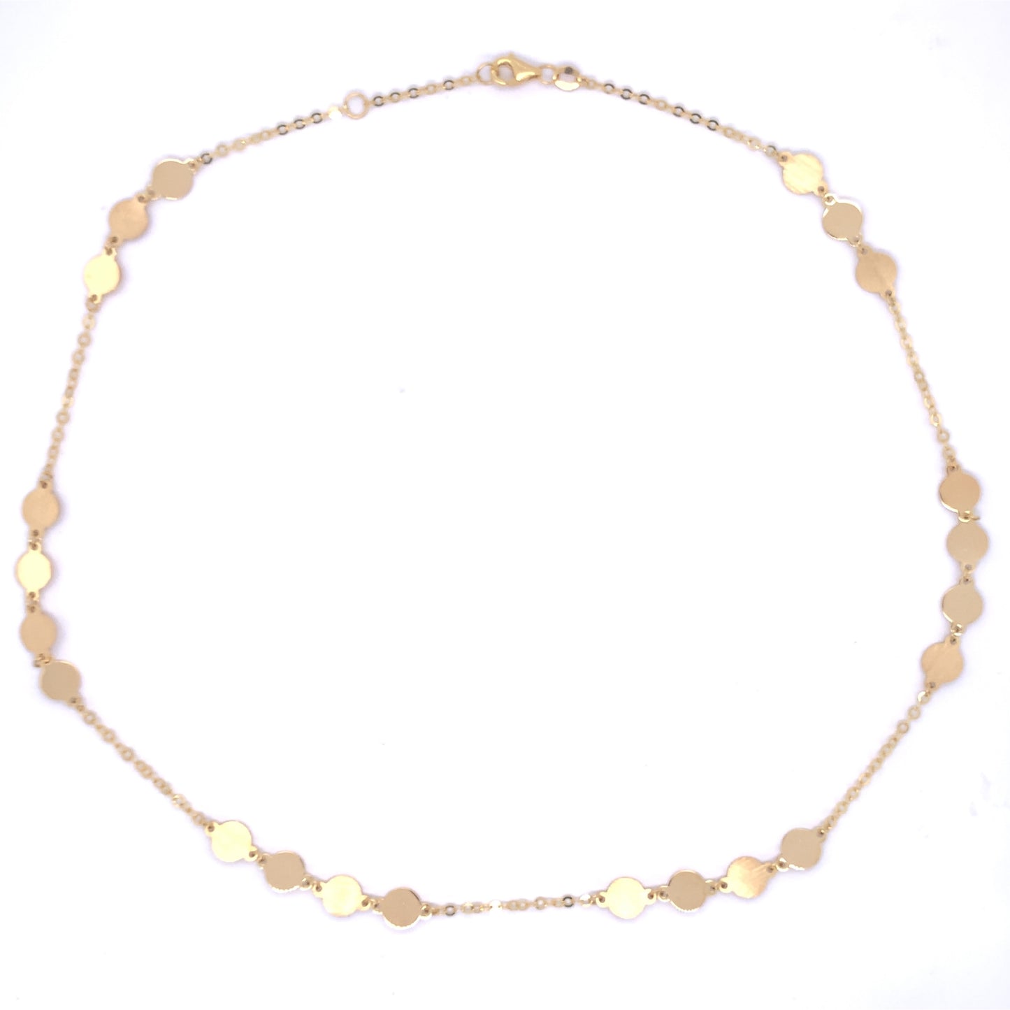 9ct Gold Disc Necklet GN118