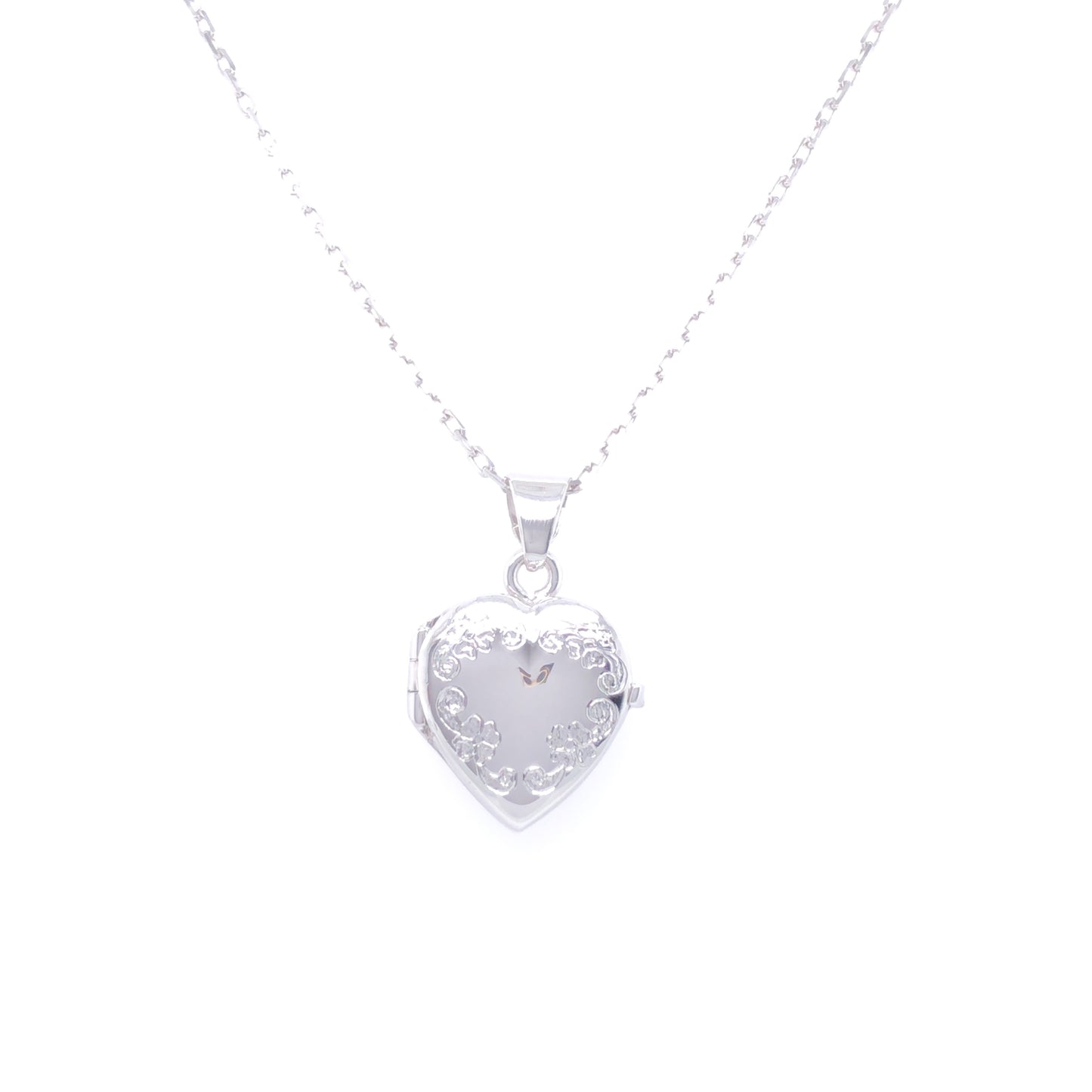 Sterling Silver Small Floral Heart Locket SL71