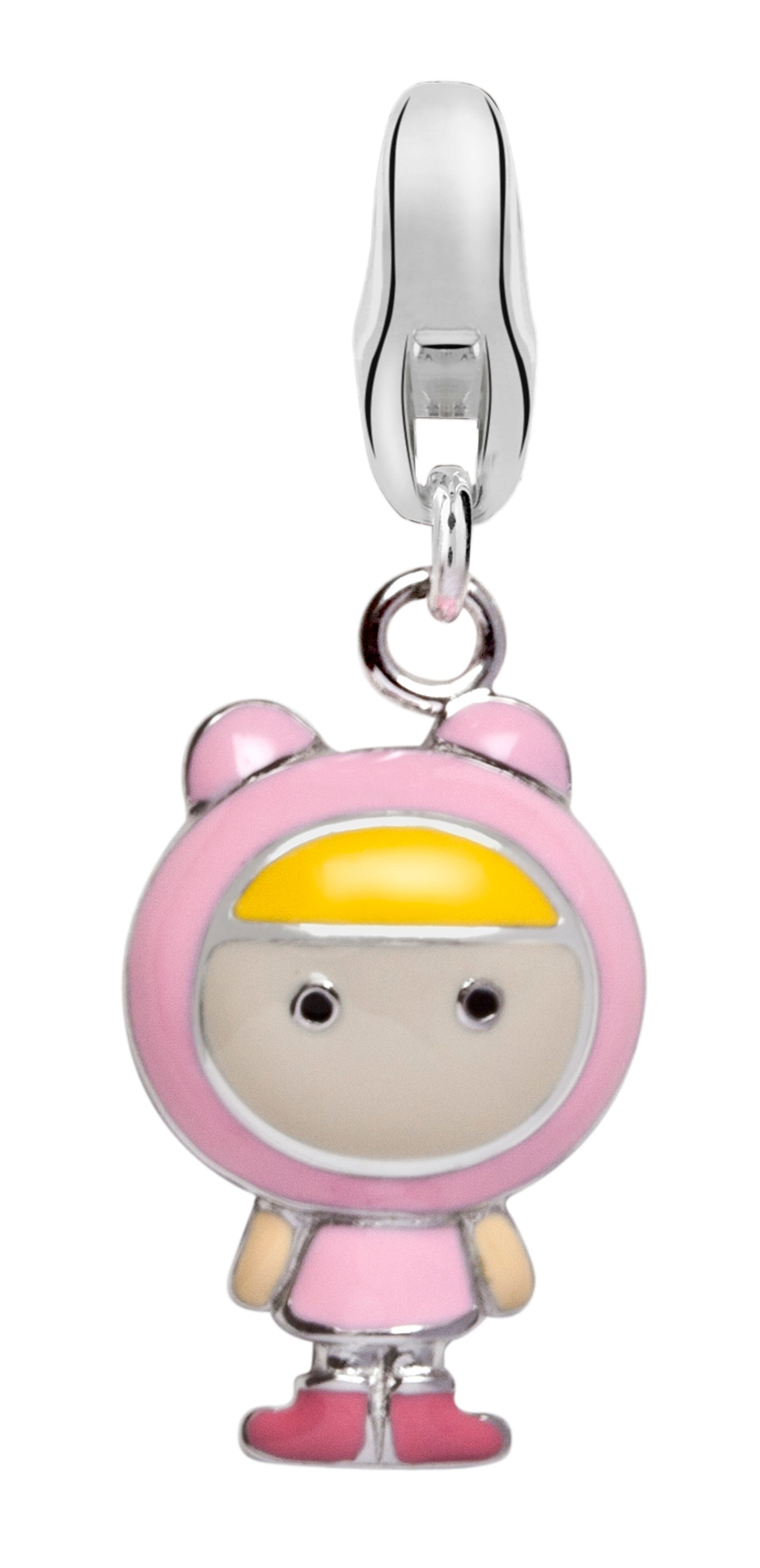 Dream Charms Silver Pink Anime Girl Charm DC-586