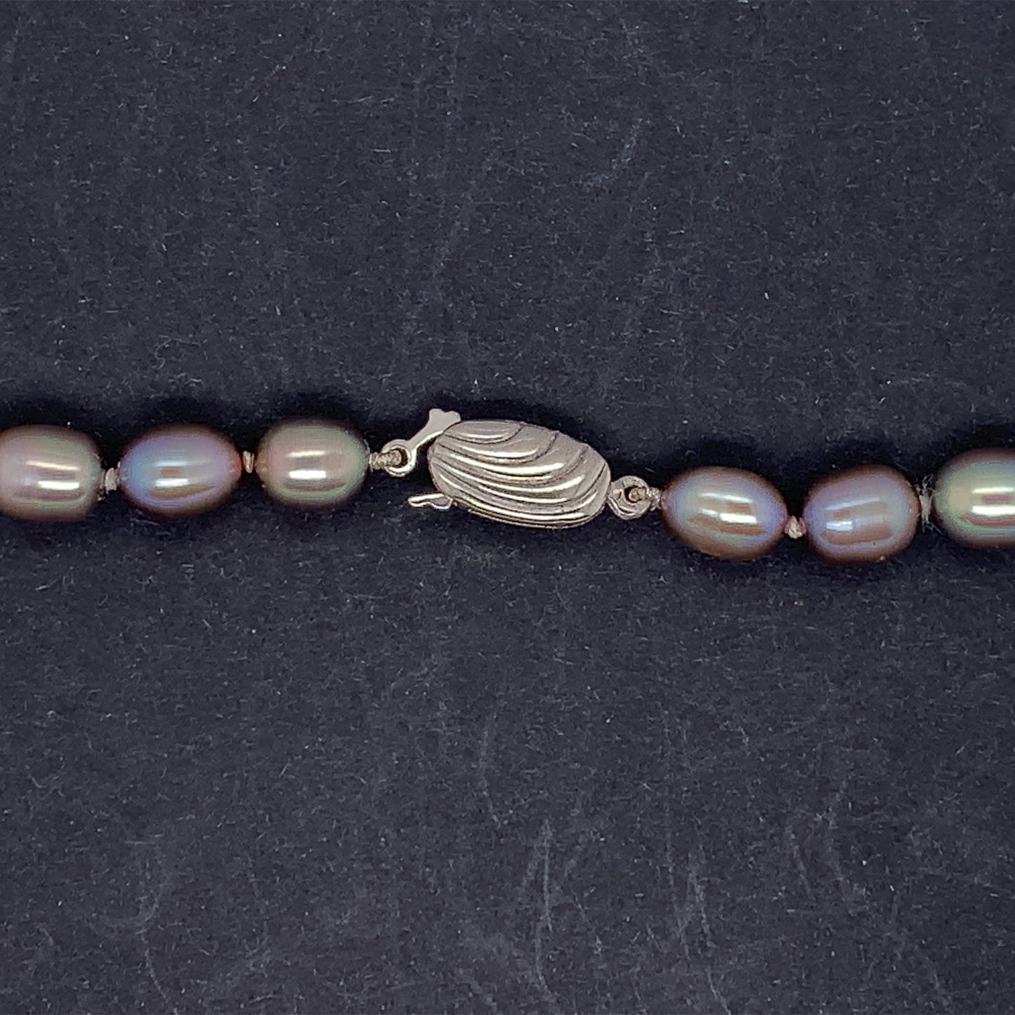 Grey Oval Freshwater Cultured Pearl 6x7mm Necklace