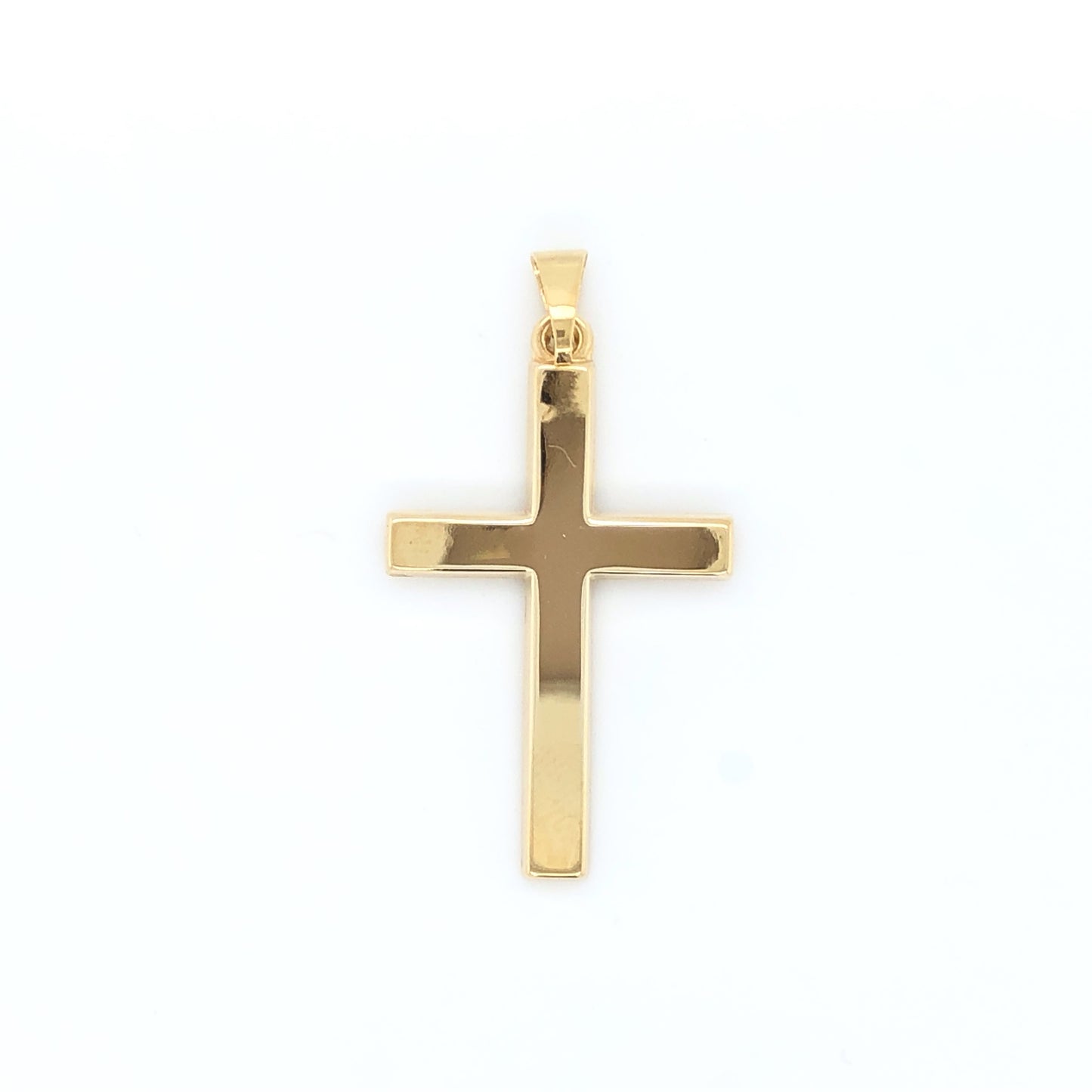 9ct Yellow Gold Large Polished Cross GP763
