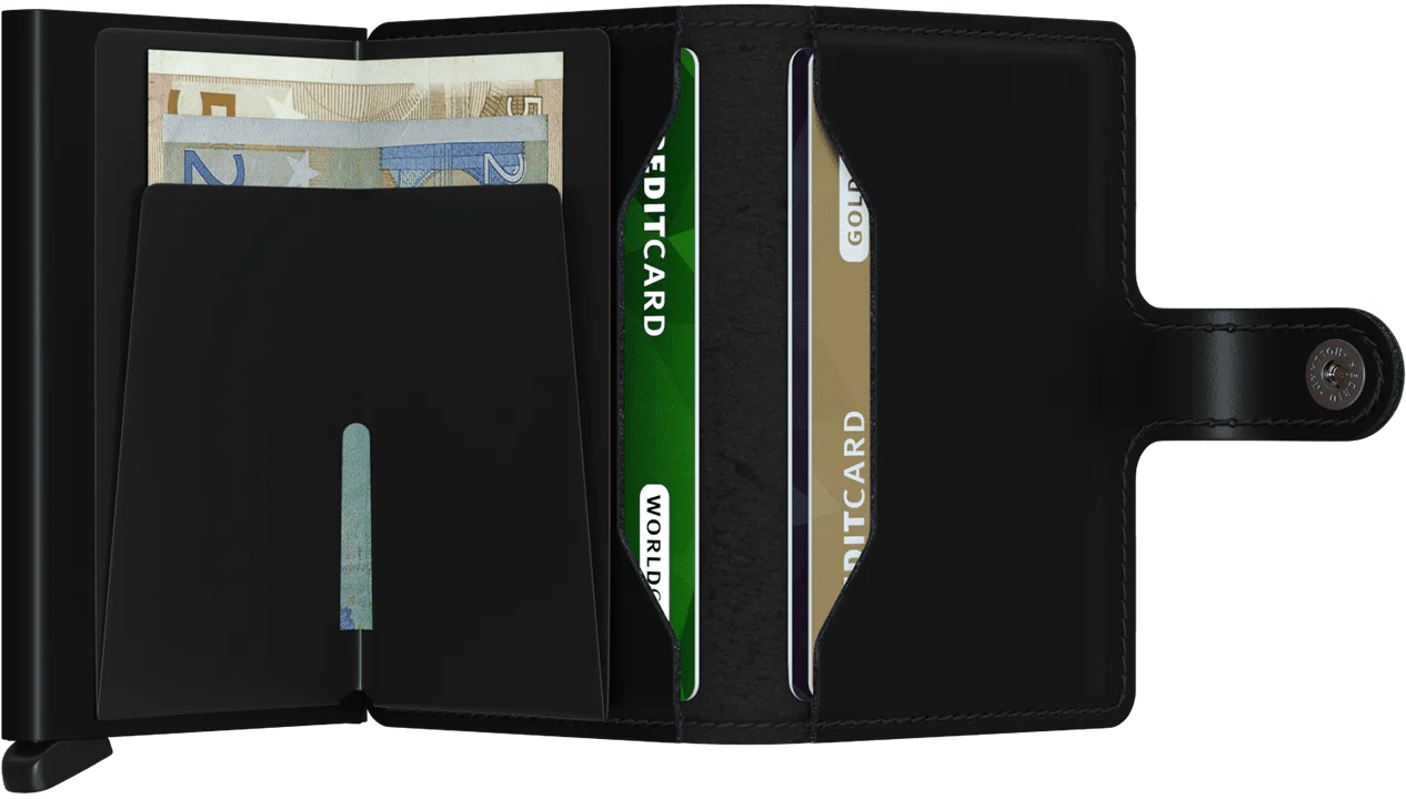 Secrid Miniwallet Matte Black Leather