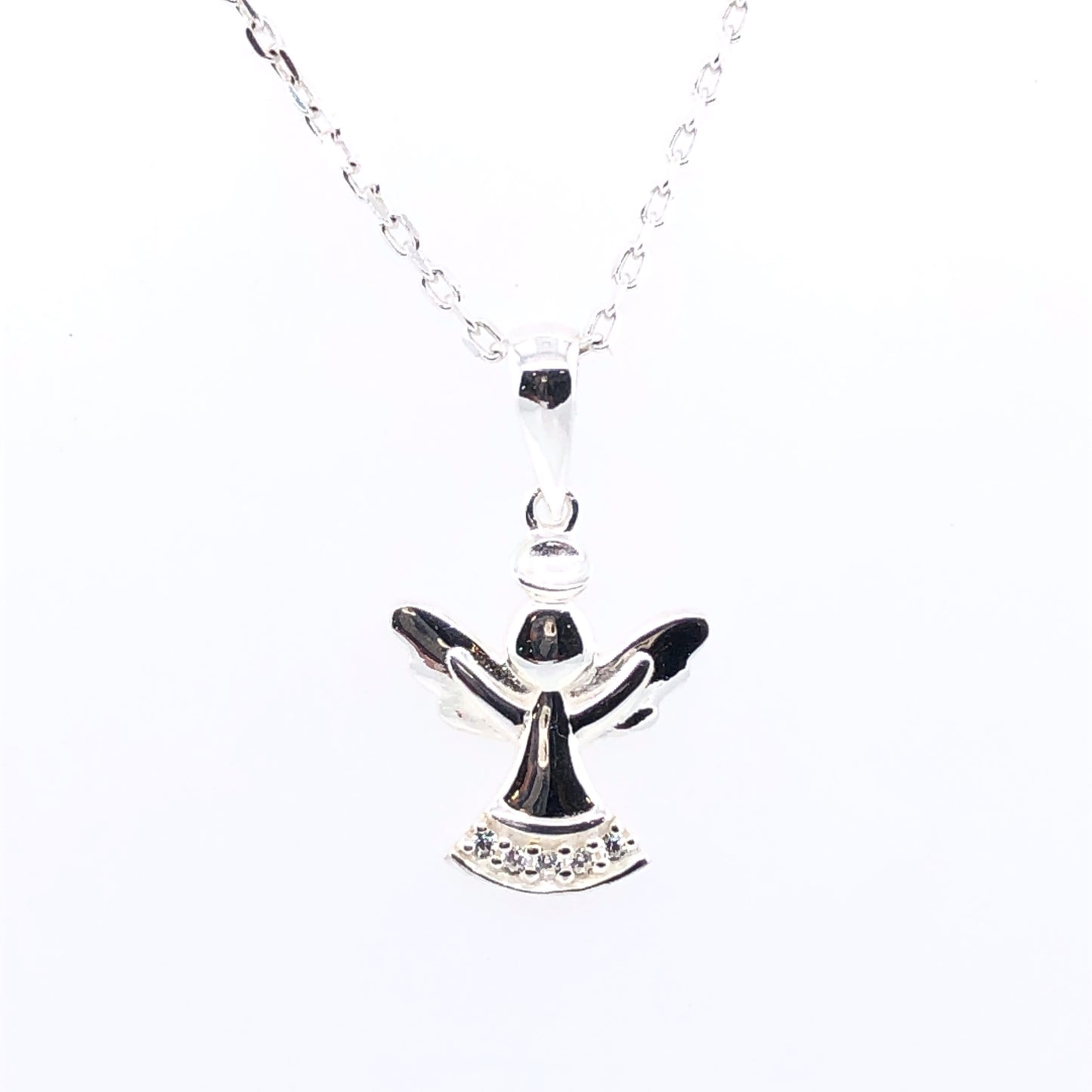 Sterling Silver Guardian Angel Pendant R44890