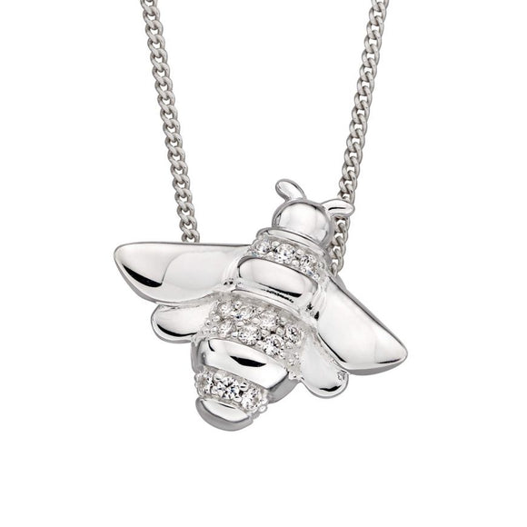 Sterling Silver  Cubic Zirconia Bee Pendant P4846C