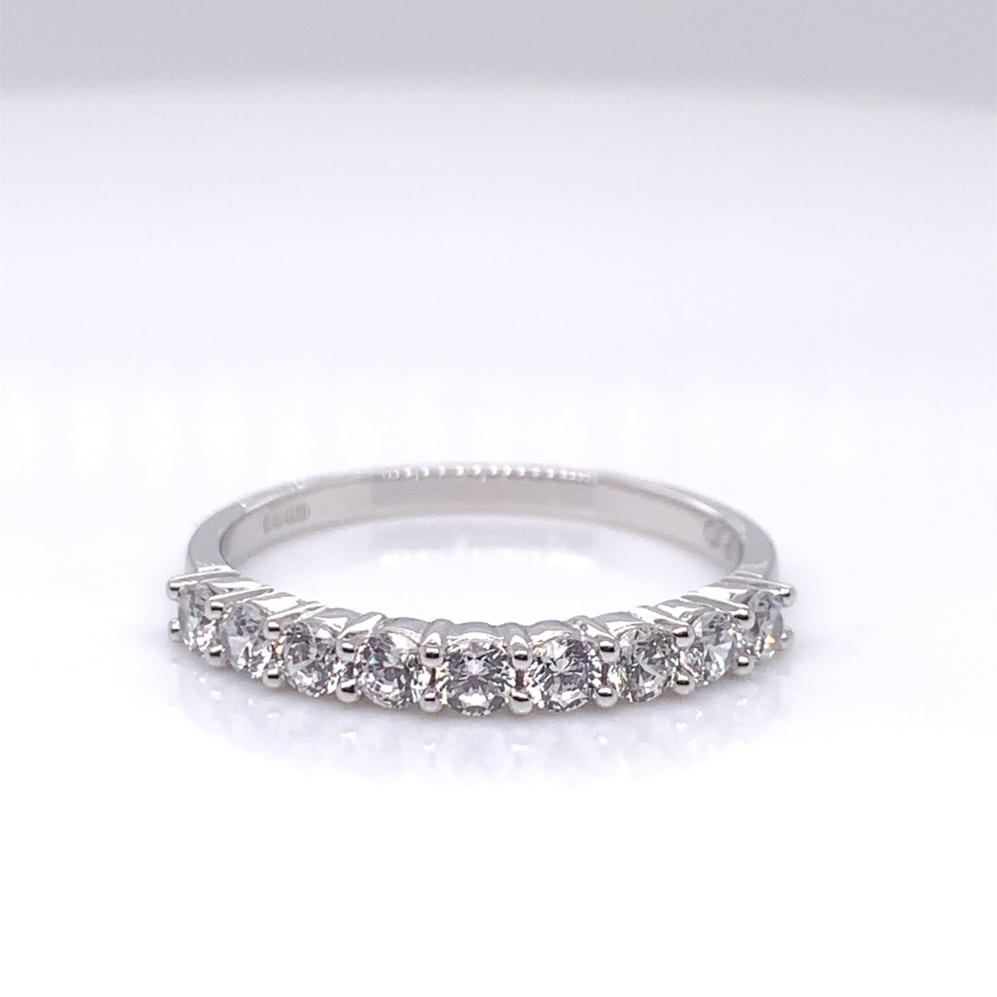 9ct White Gold CZ Eternity Ring WRA027
