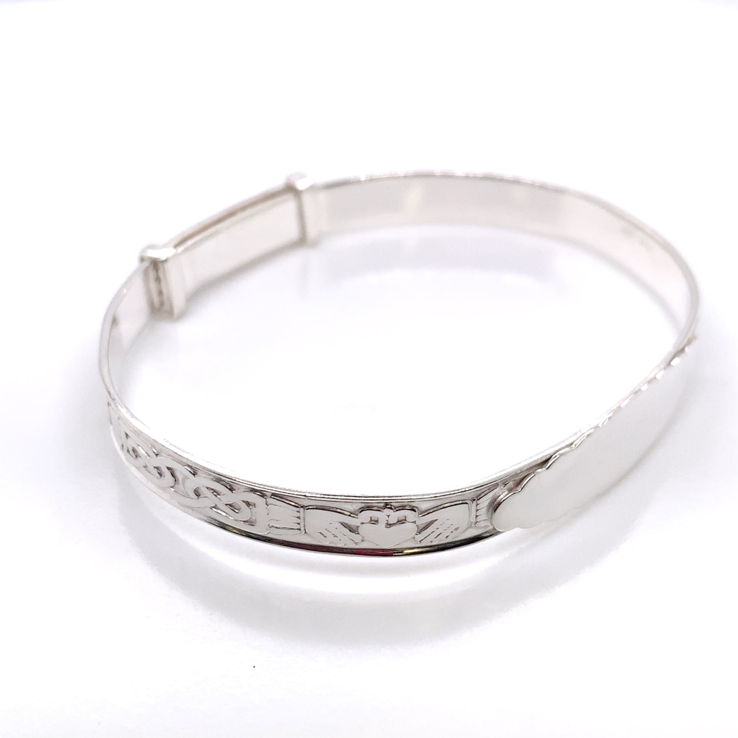 Silver Baby Bangle Claddagh & Celtic Band SB500