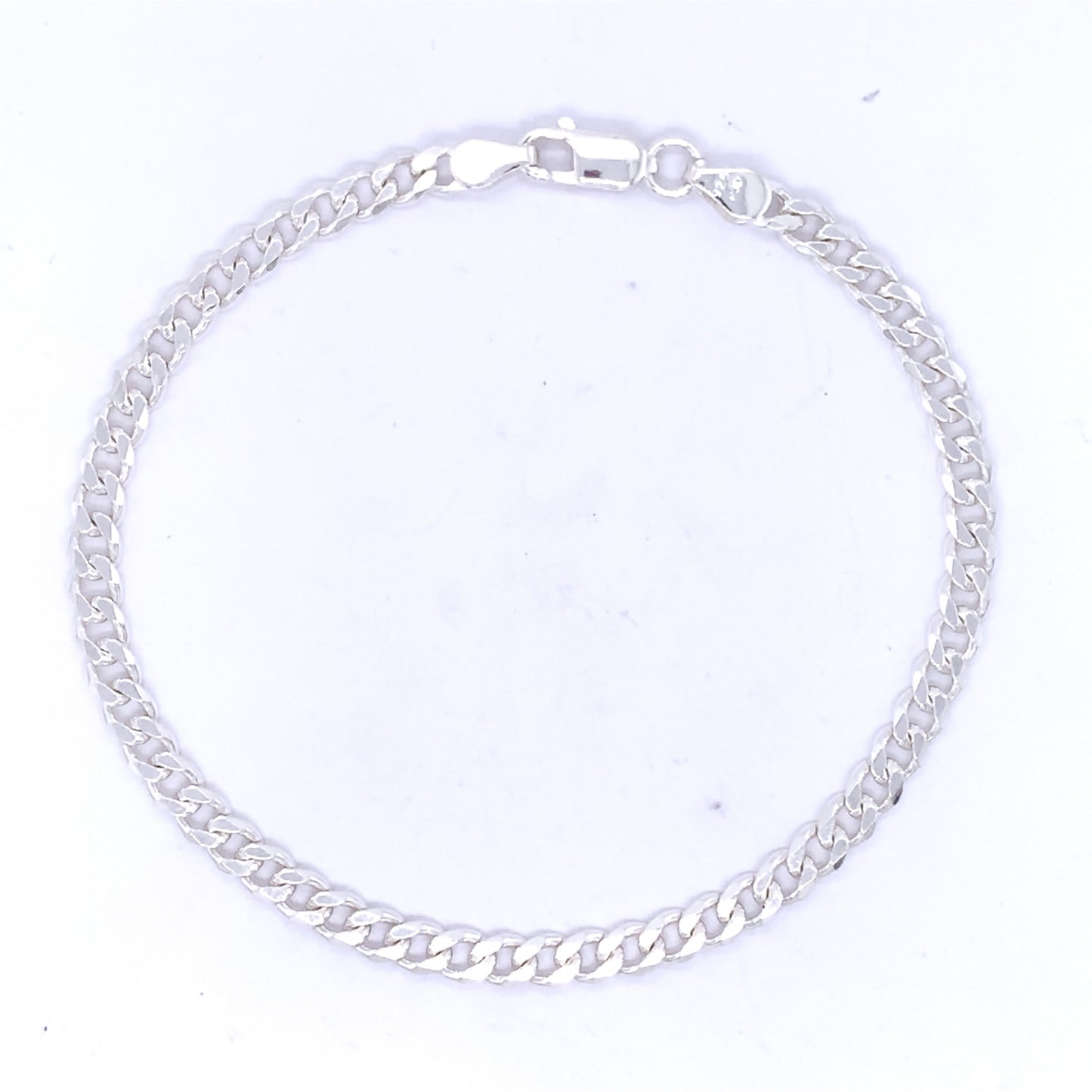 Sterling Silver 21cm Men's Slim Curb Bracelet SC303.21