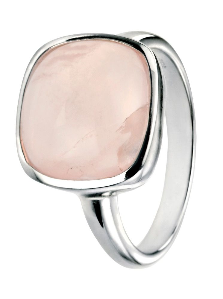 Rose quartz online cabochon ring