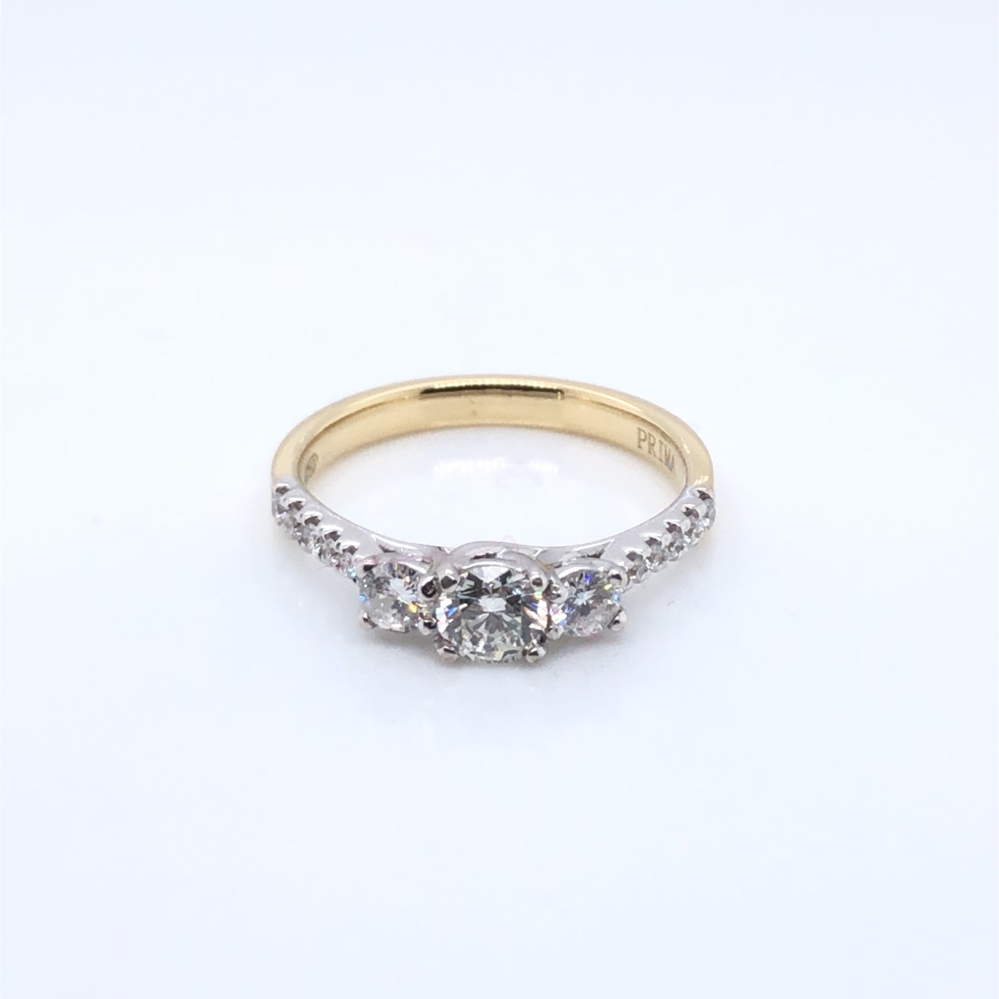18ct Gold Diamond Trilogy 0.52ct Ring T024