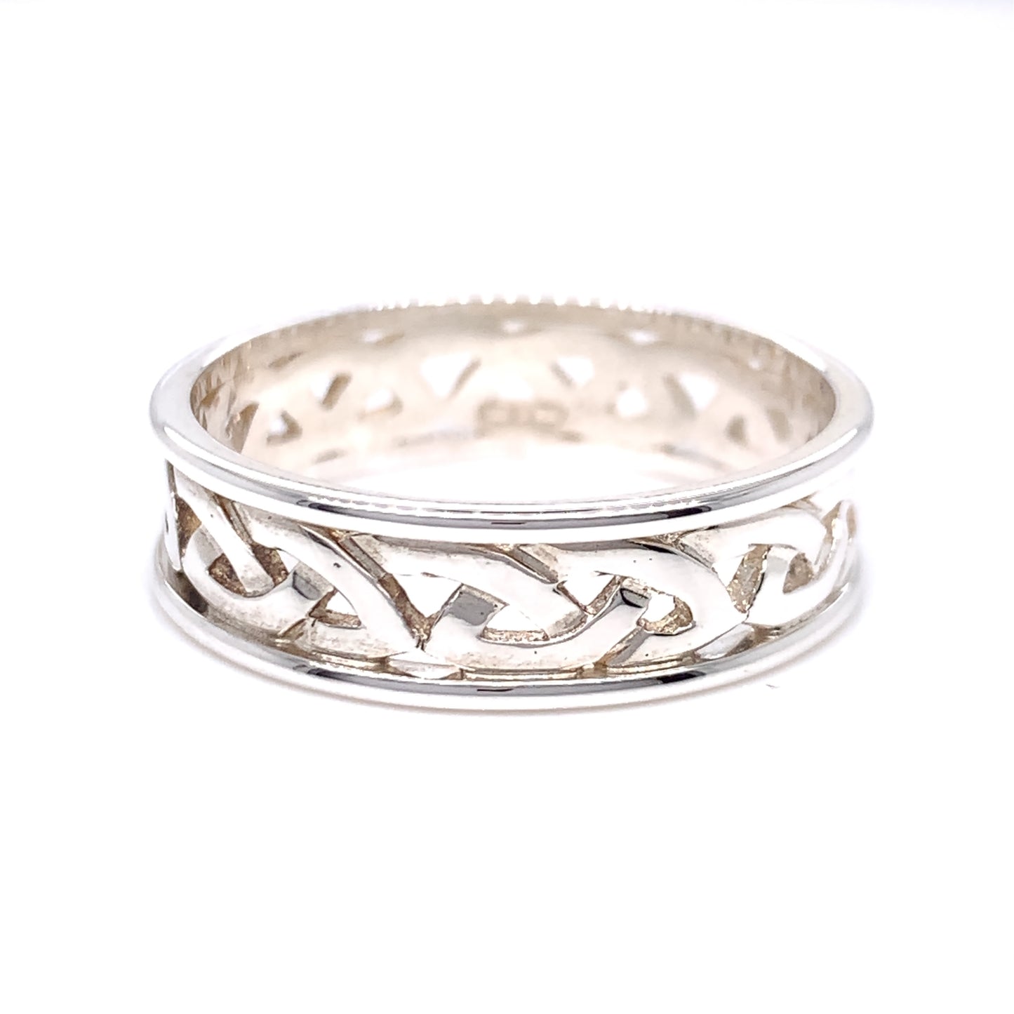 Sterling Silver Mens Woven Celtic Knot Ring