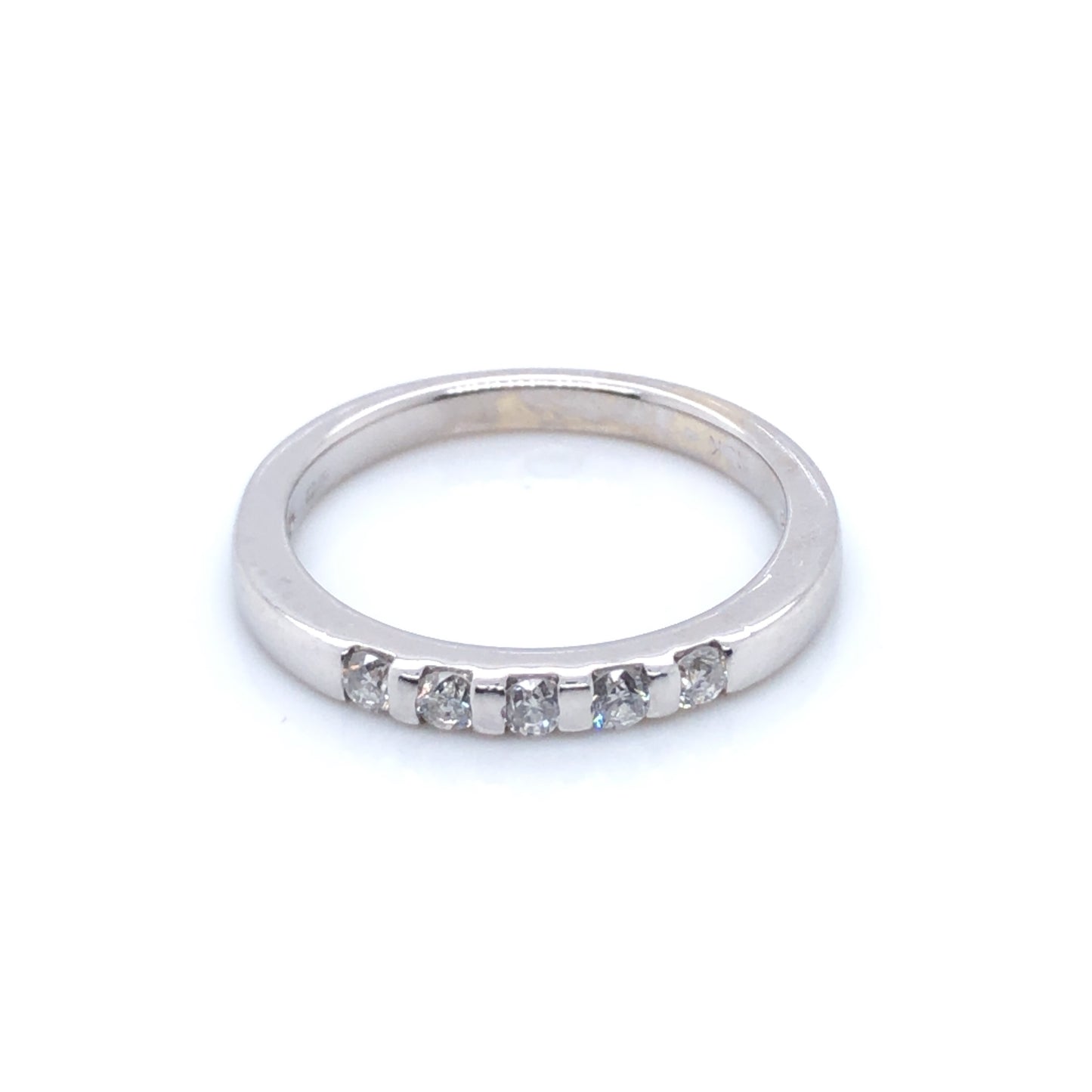 18ct White Gold Diamond 0.21ct Bar-set Eternity Ring X68