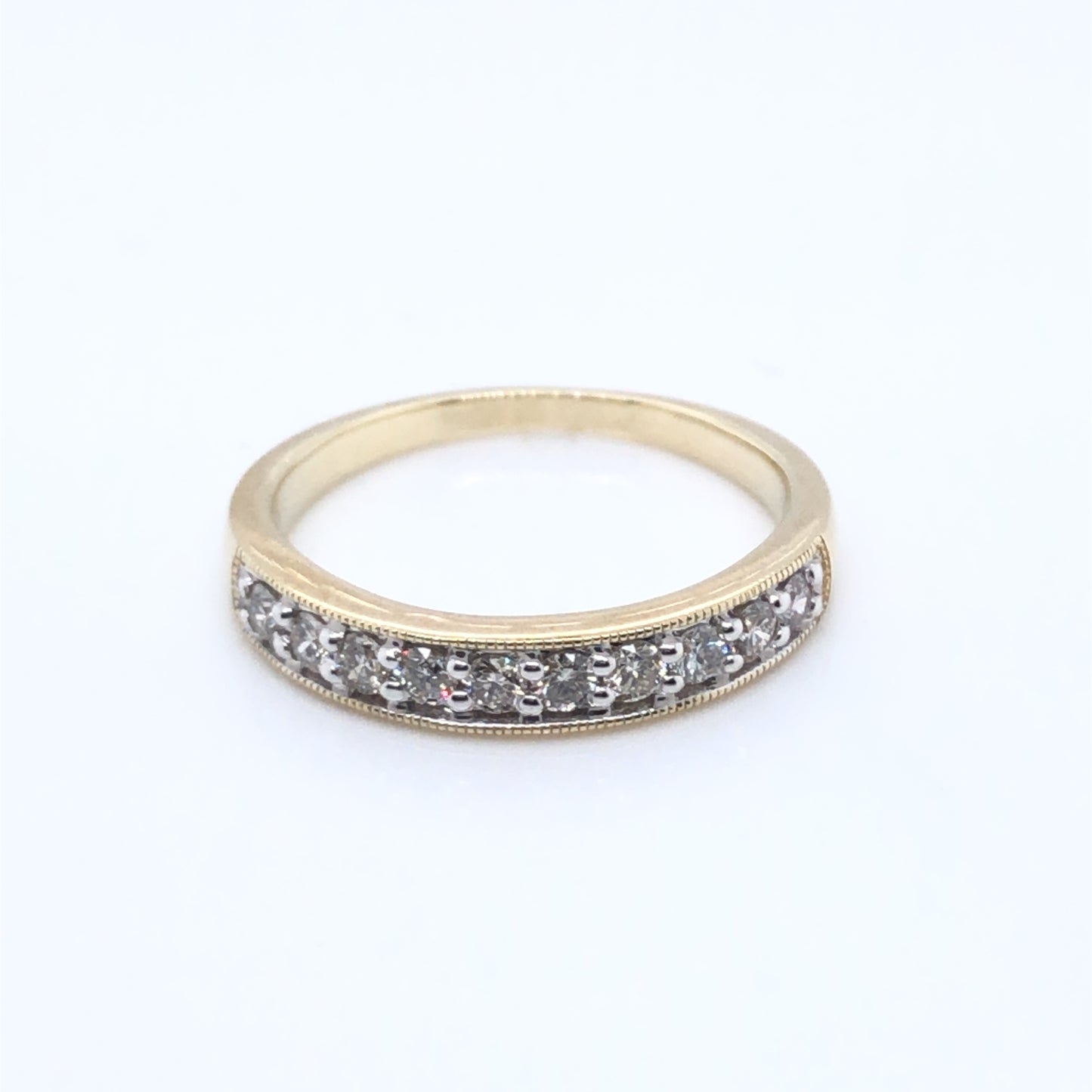 9ct Gold Classic Diamond Pavé Band 0.33ct