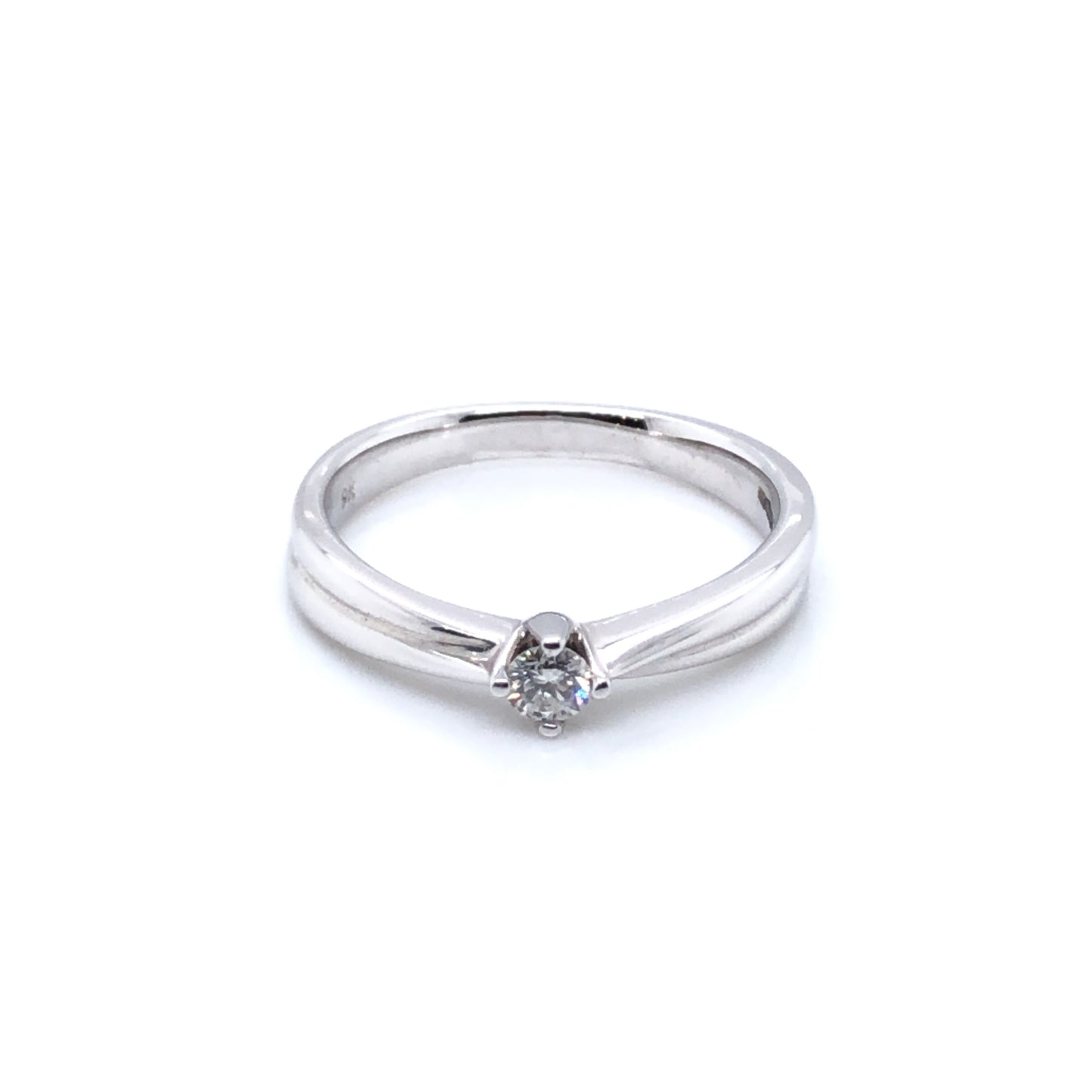 9ct White Gold Diamond Solitaire 0.15ct Engagement Ring