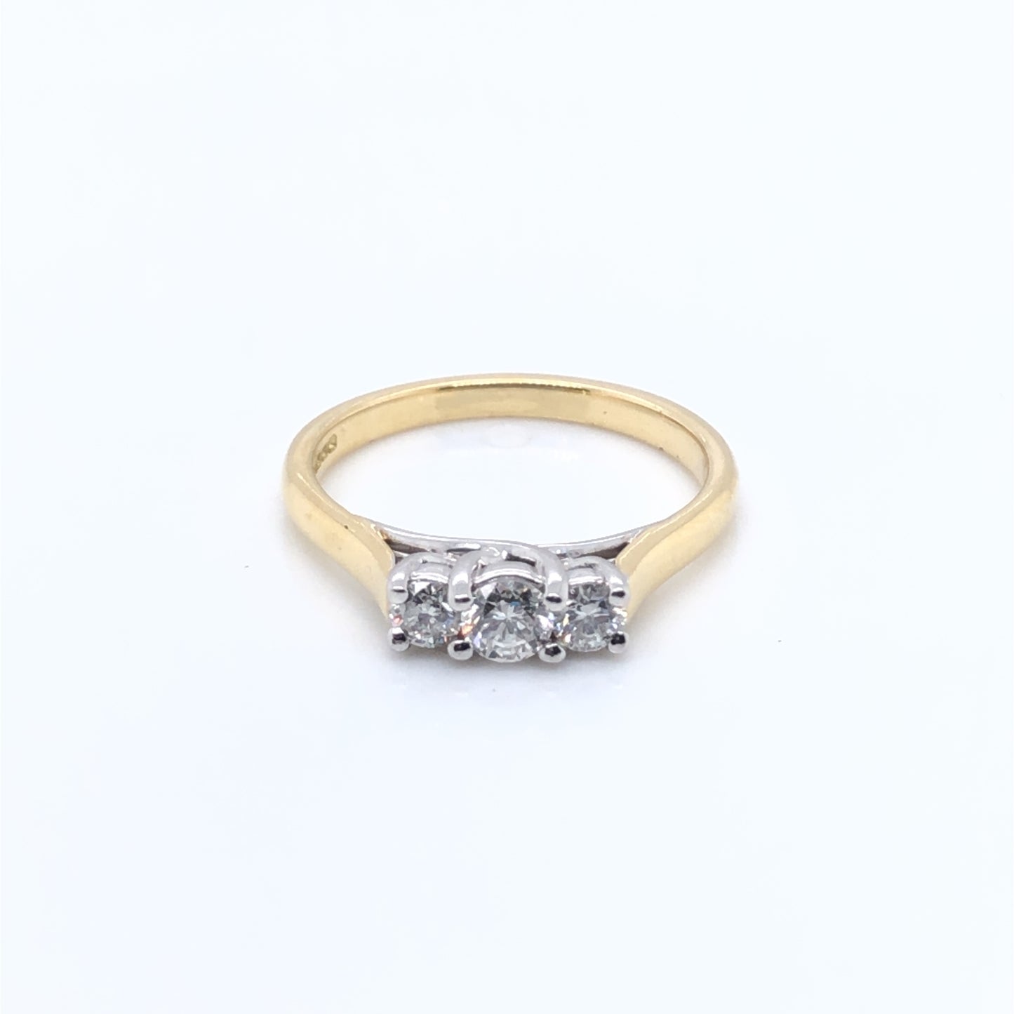 18ct Gold Diamond Trilogy 0.40ct Ring