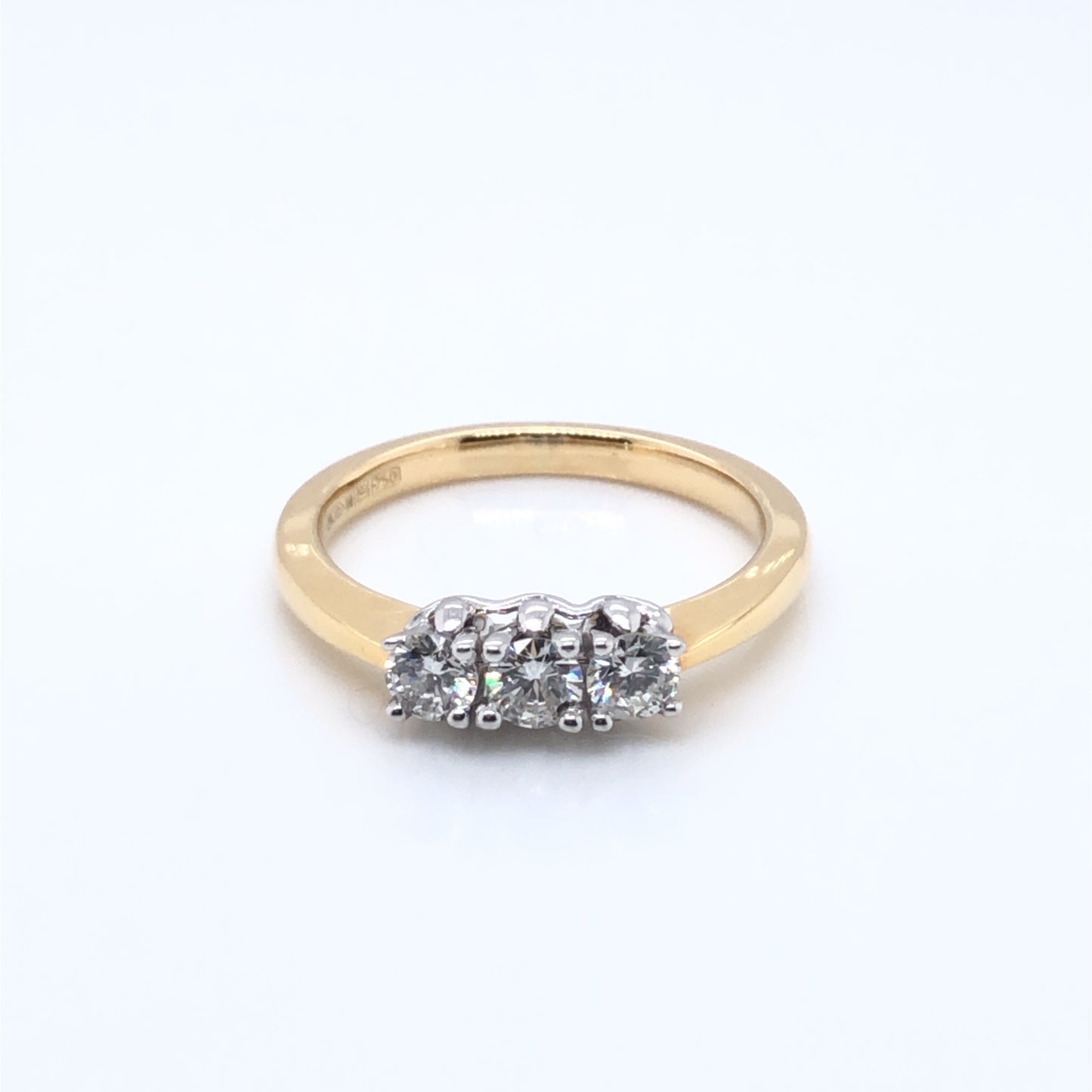18ct Gold Diamond Trilogy 0.45ct Ring
