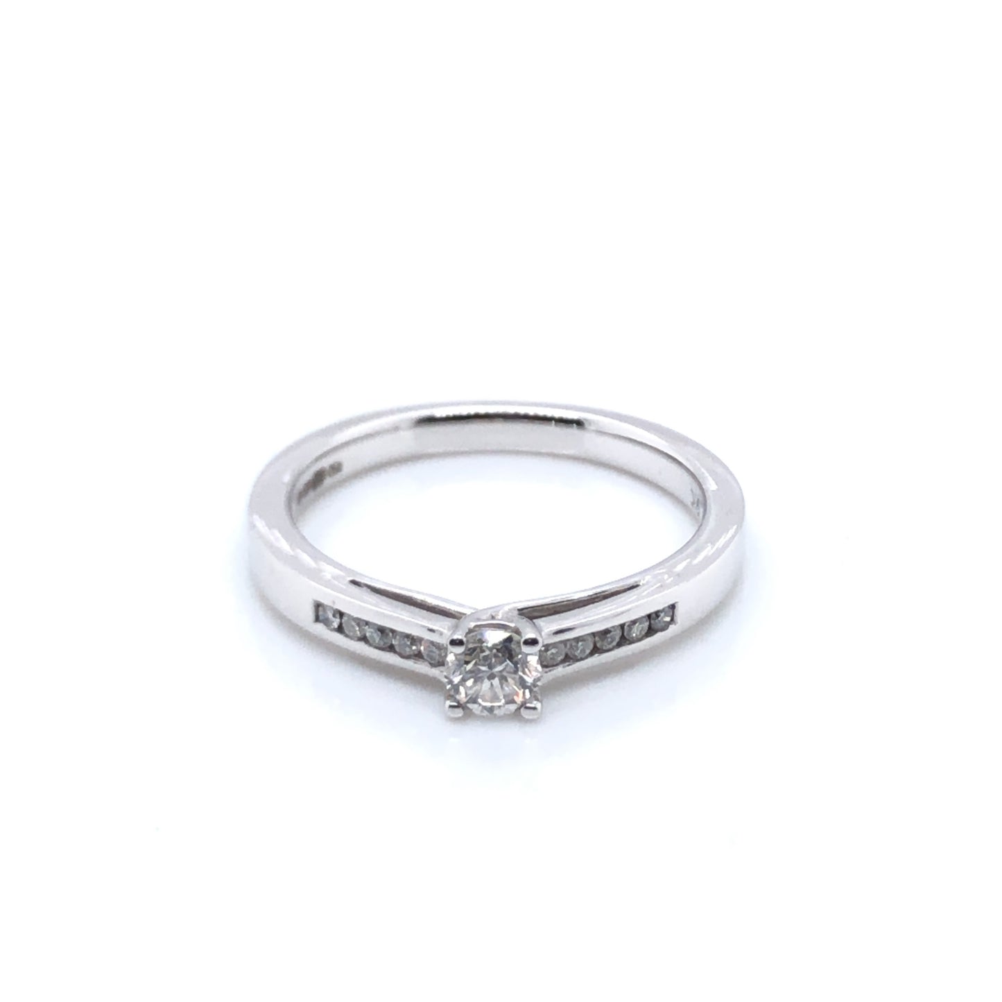 9ct White Gold Diamond 0.35ct Solitaire Ring