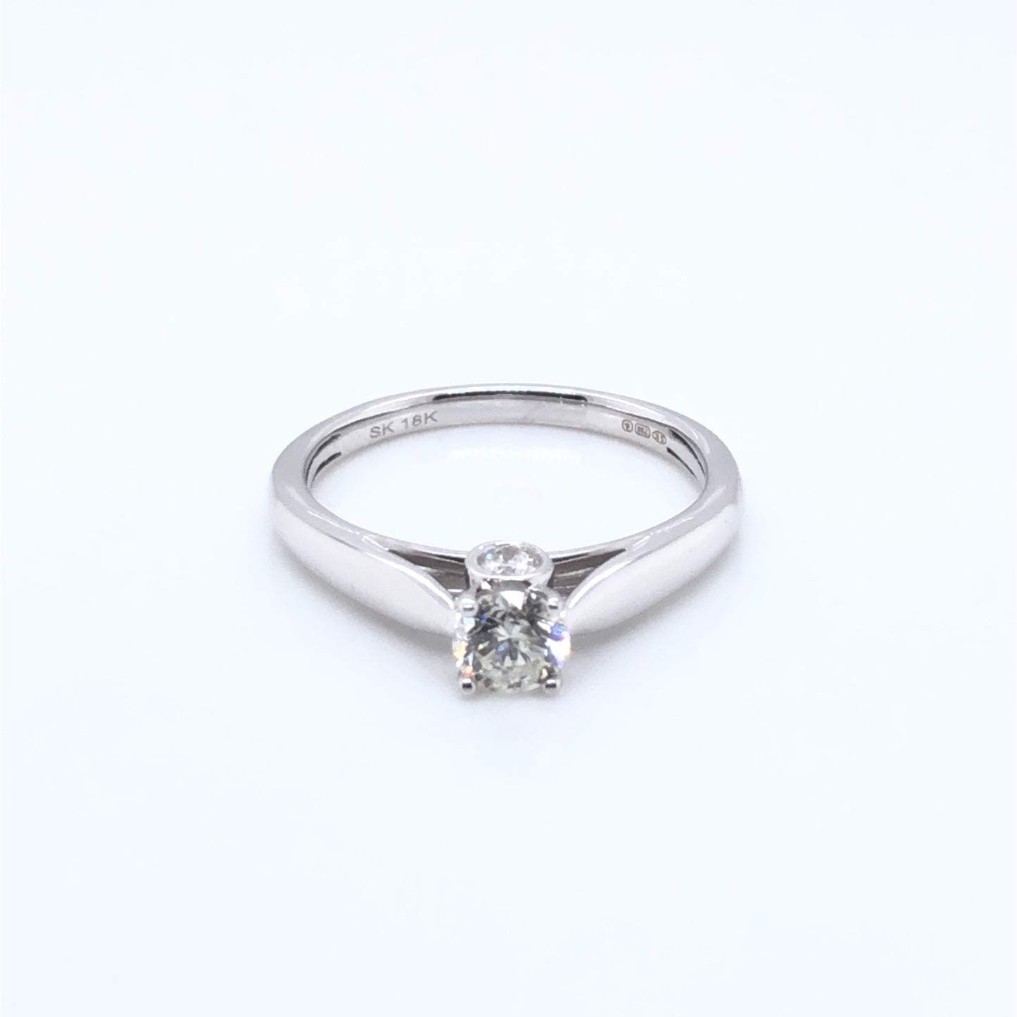 18ct White Gold Diamond 0.50ct Classic Solitaire Ring