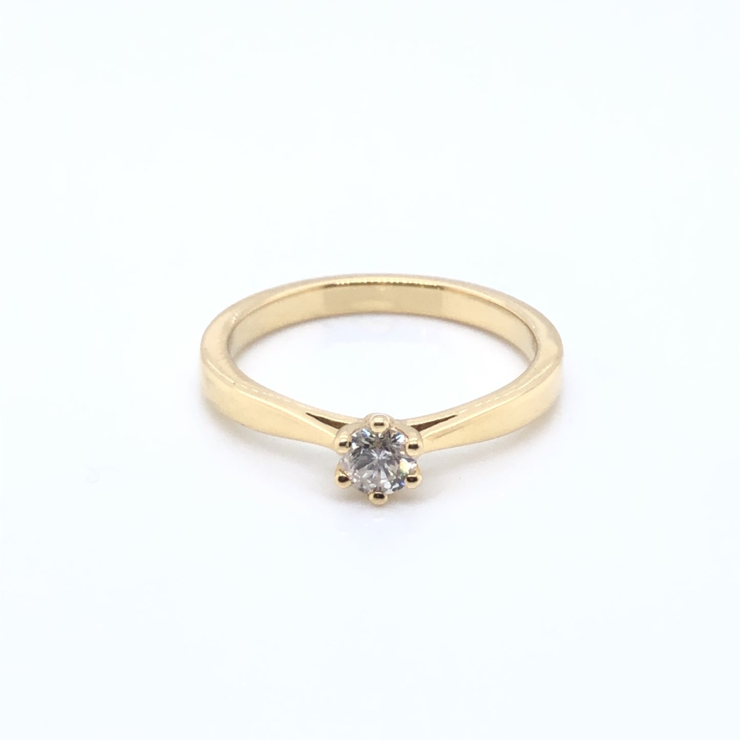 18ct Gold 0.25ct Diamond Classic Solitaire Ring Z7/19