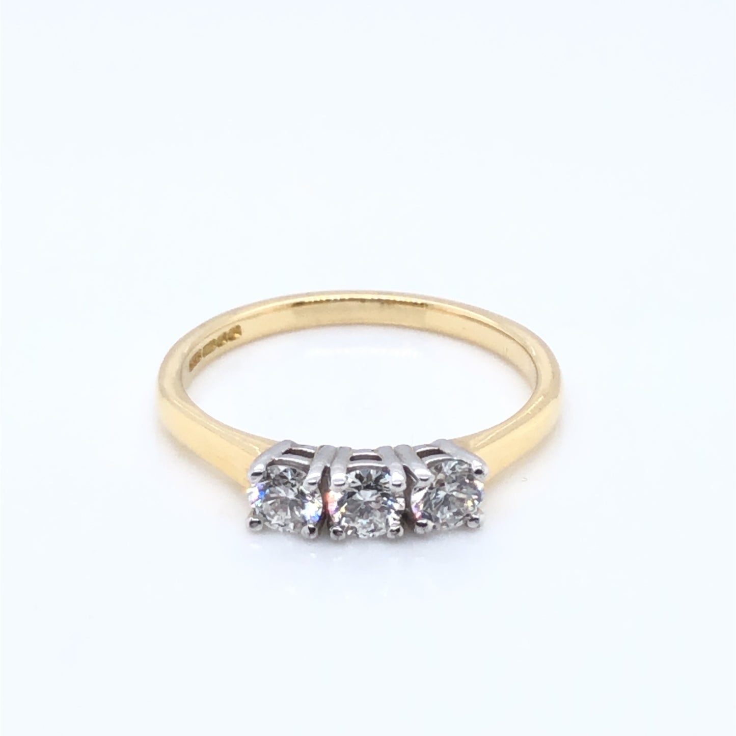 18ct Gold Diamond Trilogy 0.45ct Ring