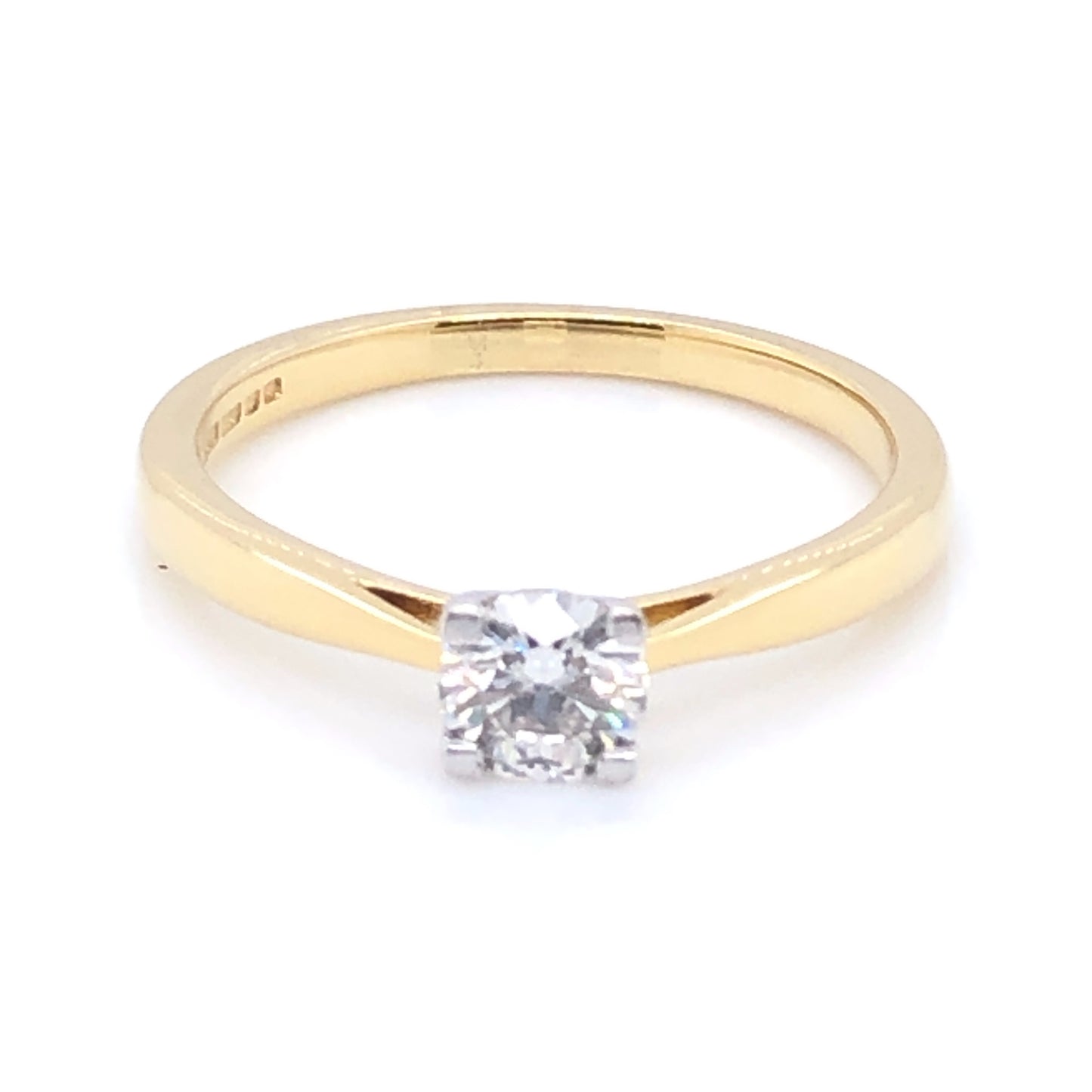 18ct Gold 0.40ct Diamond Classic Solitaire Ring Z9/12