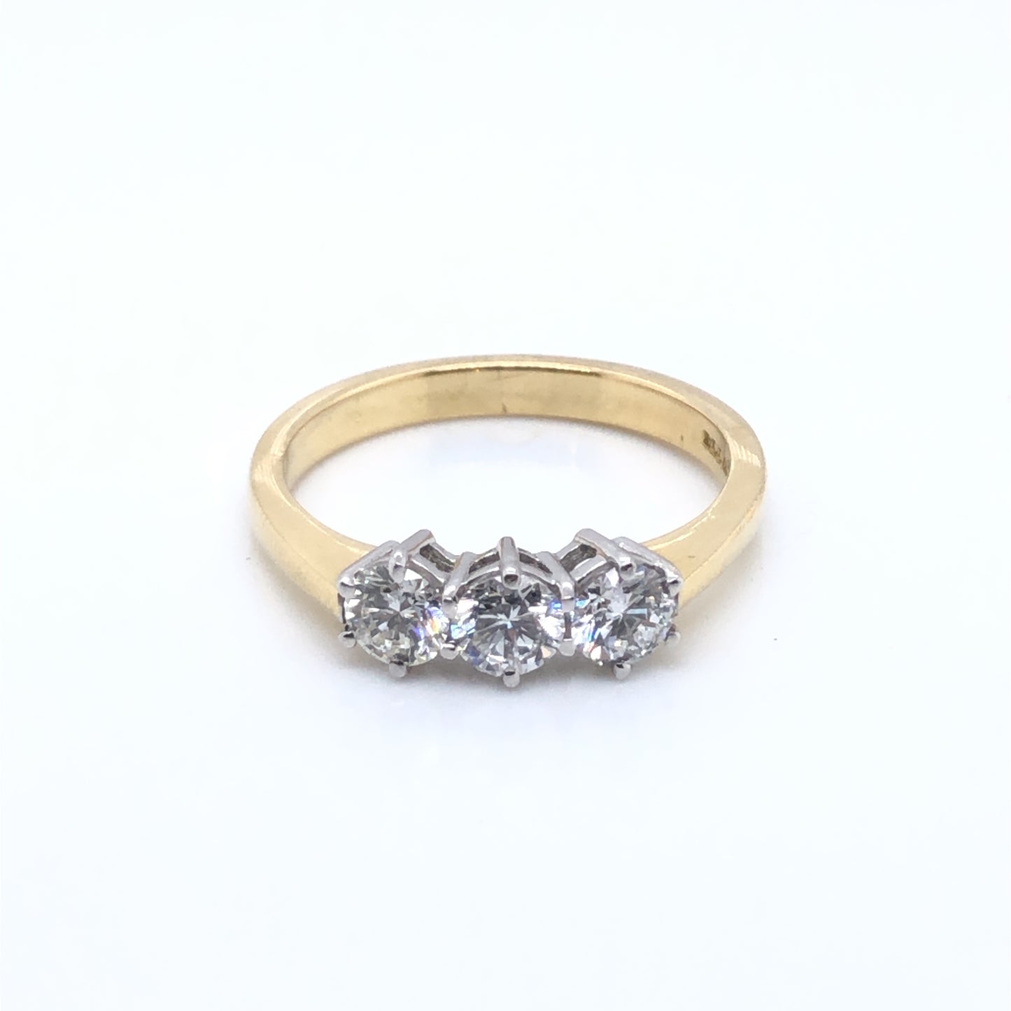 18ct Gold Diamond Trilogy 0.95ct Ring