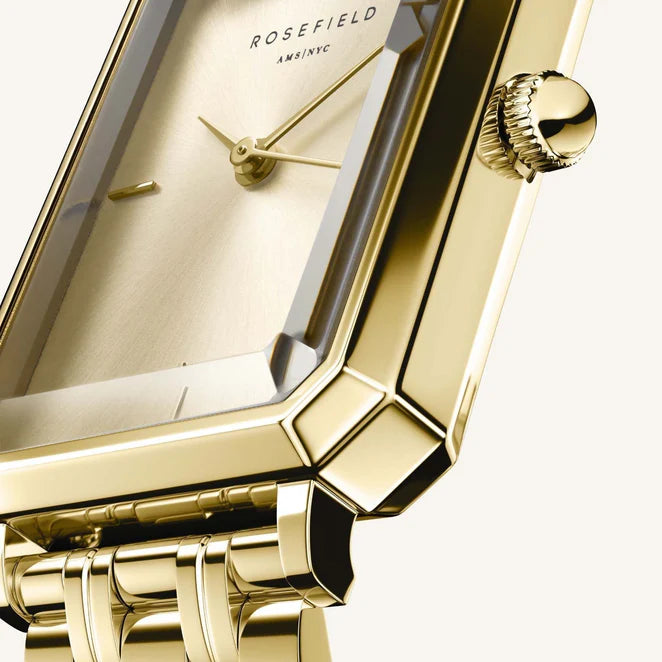 Rosefield Octagon Champagne Medium Watch OCGSG-O65