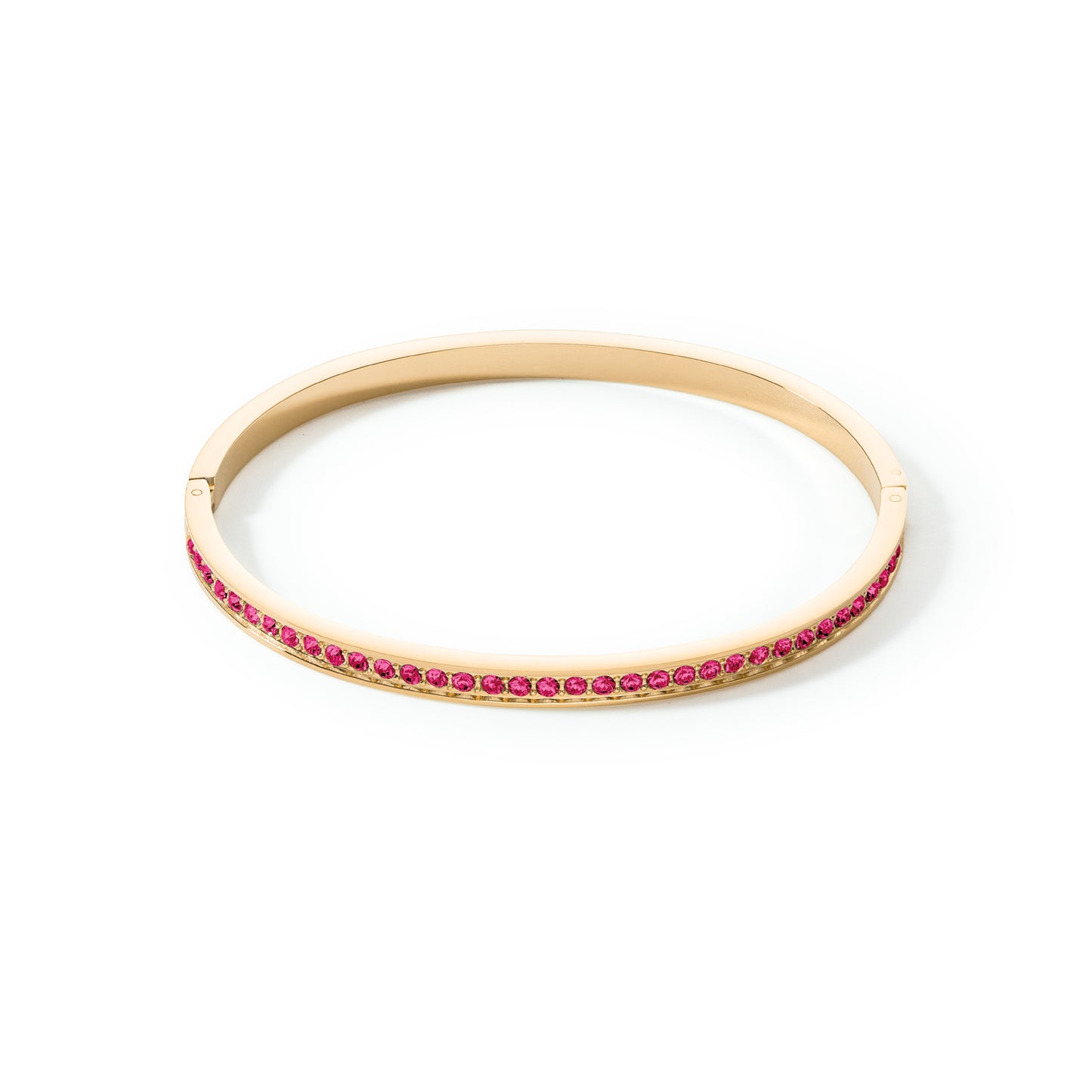 COEUR DE LION Bangle stainless steel & crystals gold pink 0127330416