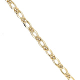 9ct Gold Figaro 1 + 1 Bracelet GB420