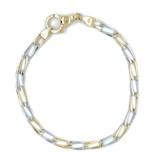9ct Gold Two-Tone Link Bracelet GB415