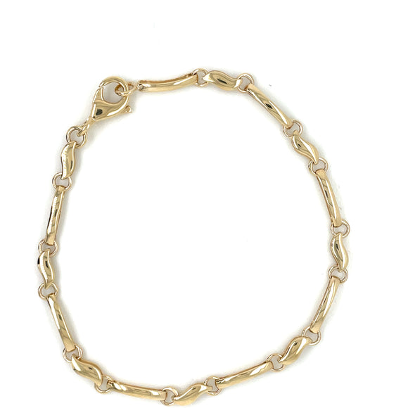 9ct Gold Long Link Bracelet GB419
