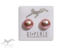 Di-Perle Freshwater Pearl Natural Bouton Stud Earrings 04102116