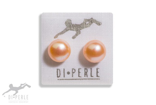 Di-Perle Freshwater Pearl Natural Bouton Stud Earrings 04112116