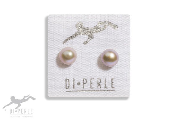 Di-Perle Freshwater Pearl Grey Bouton Stud Earrings 04672117
