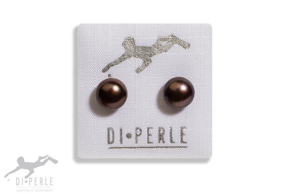 Di-Perle Freshwater Pearl Peacock Bouton Stud Earrings 04782118