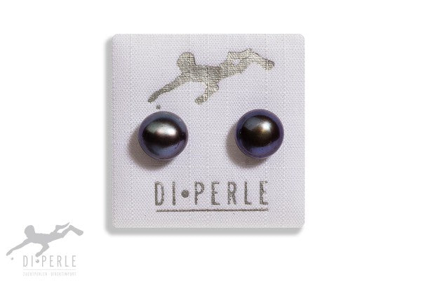 Di-Perle Freshwater Pearl Peacock Bouton Stud Earrings 04892118