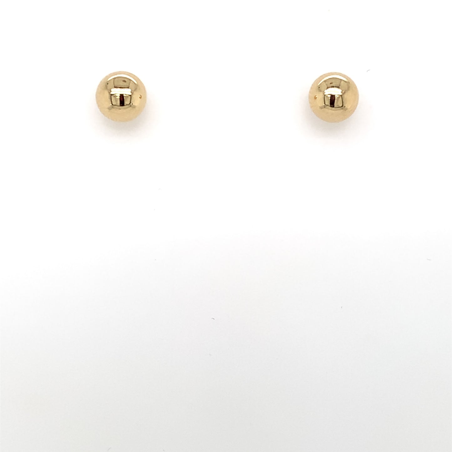9ct Yellow Gold 6mm Ball Stud Earrings 10038